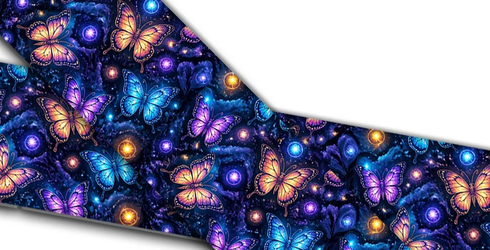 Biothane® mit UV Druck (US Import) Neon Butterflies