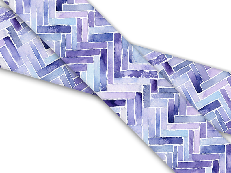 Biothane® mit UV Druck (US Import) Watercolor-Herringbone