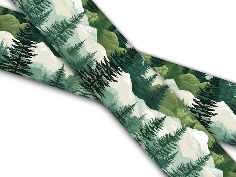 Biothane® mit UV Druck (US Import) Alpine Forest B-Ware
