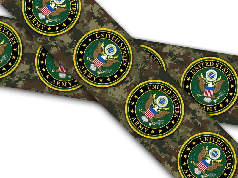 Biothane® mit UV Druck (US Import) Army-Emblems