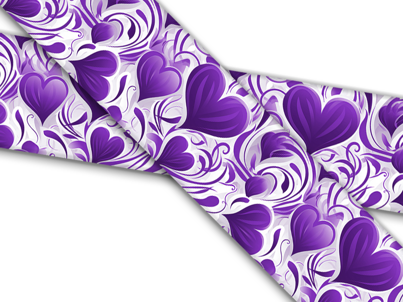 Biothane® mit UV Druck (US Import) Artistic-Hearts-Violet