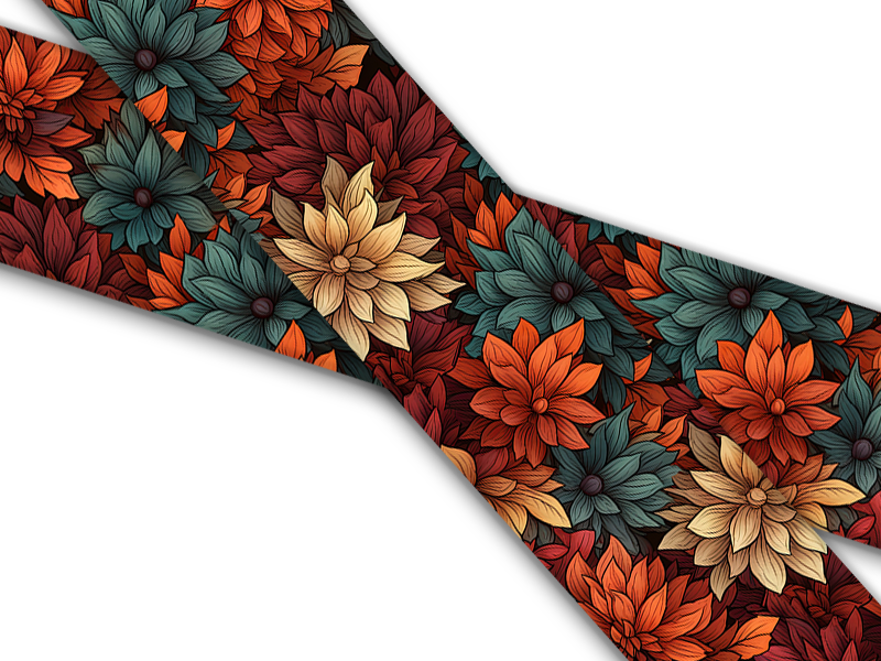 Biothane® with UV print (US import) Autumn-Floral
