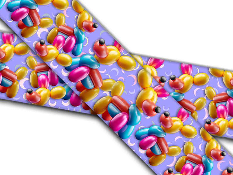 Biothane® mit UV Druck (US Import) Balloon Dogs - Rainbow