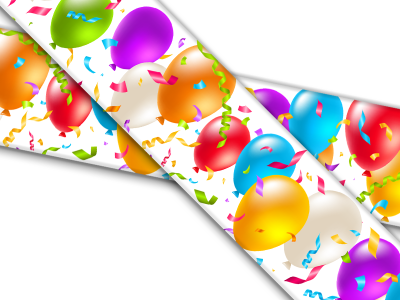 Biothane® mit UV Druck (US Import) Balloons and Confetti