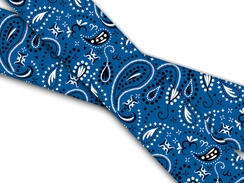 Biothane® mit UV Druck (US Import) Bandana-Blue