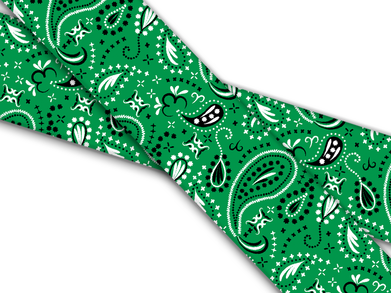 Biothane® avec impression UV (importation américaine) Bandana-Vert