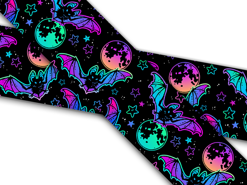 Biothane® avec impression UV (importation américaine) Bats-Moons
