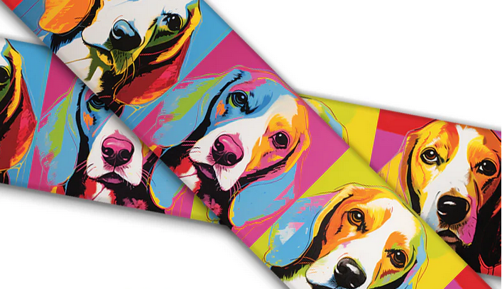 Biothane® mit UV Druck (US Import) Beagle Warhol