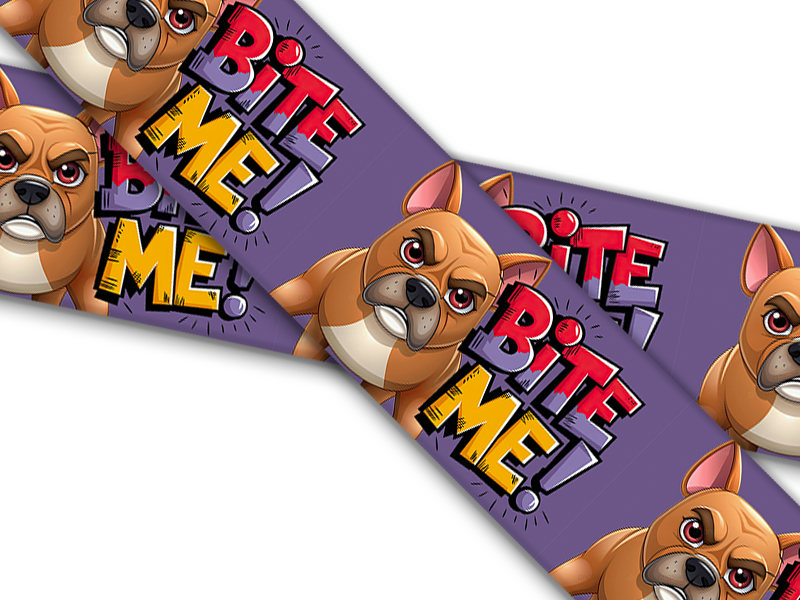 Biothane® mit UV Druck (US Import) Bite Me