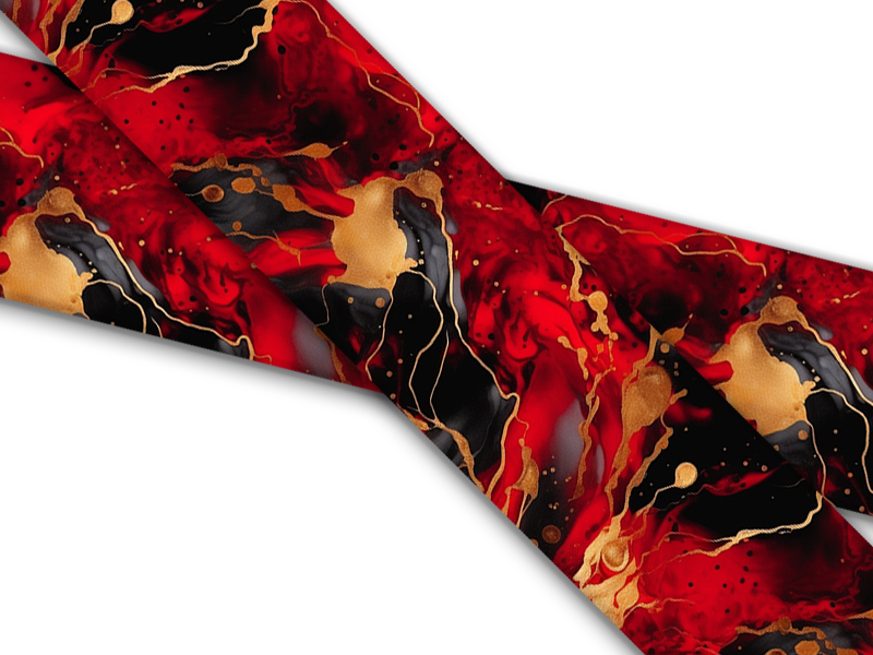 Biothane® mit UV Druck (US Import) Black-Red-Marble
