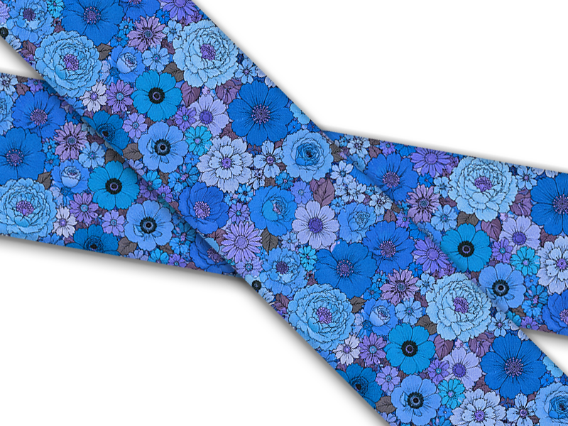 Biothane® mit UV Druck (US Import) Blue Flowers
