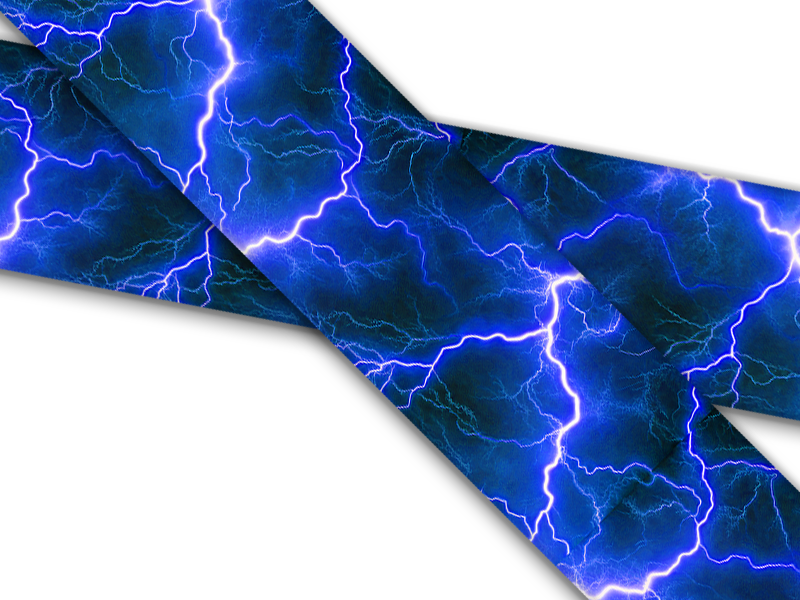 Biothane® mit UV Druck (US Import) Blue-Lightning