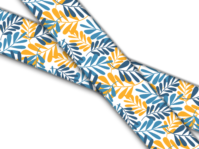 Biothane® with UV print (US import) Blue-Tropics