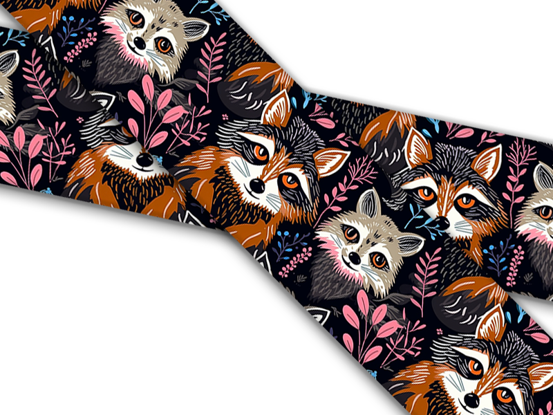 Biothane® mit UV Druck (US Import) Boho-Racoons