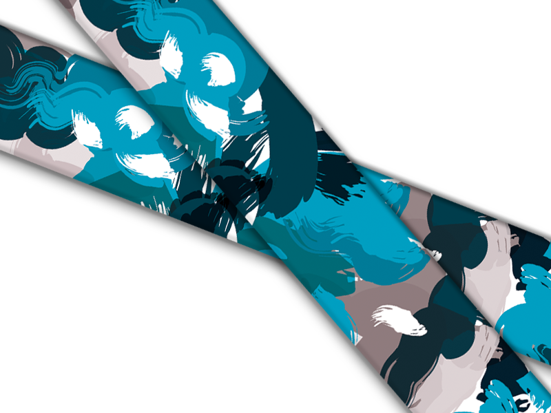 Biothane® with UV print (US import) Brush-Waves