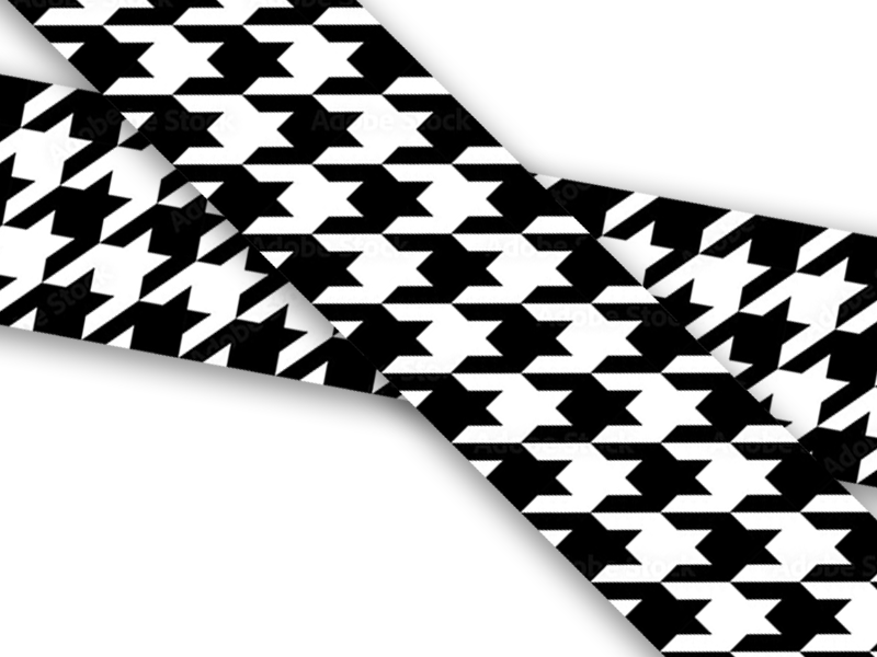 Biothane® with UV print (US import) Bw-Houndstooth