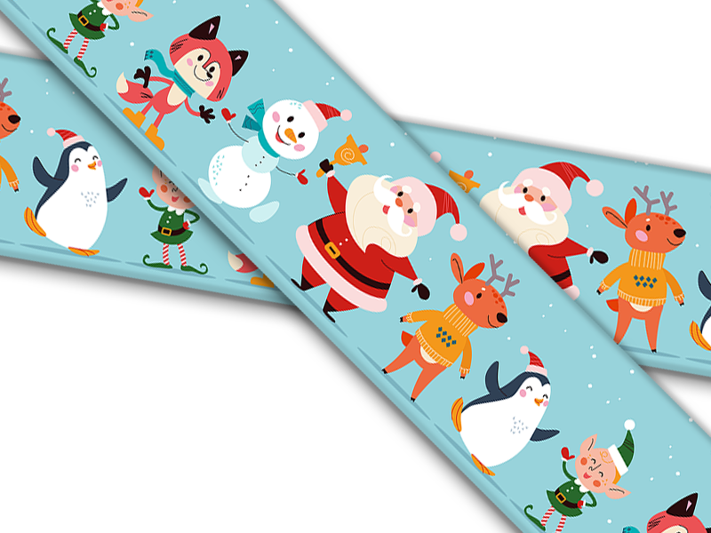Biothane® mit UV Druck (US Import) Cartoon-Christmas