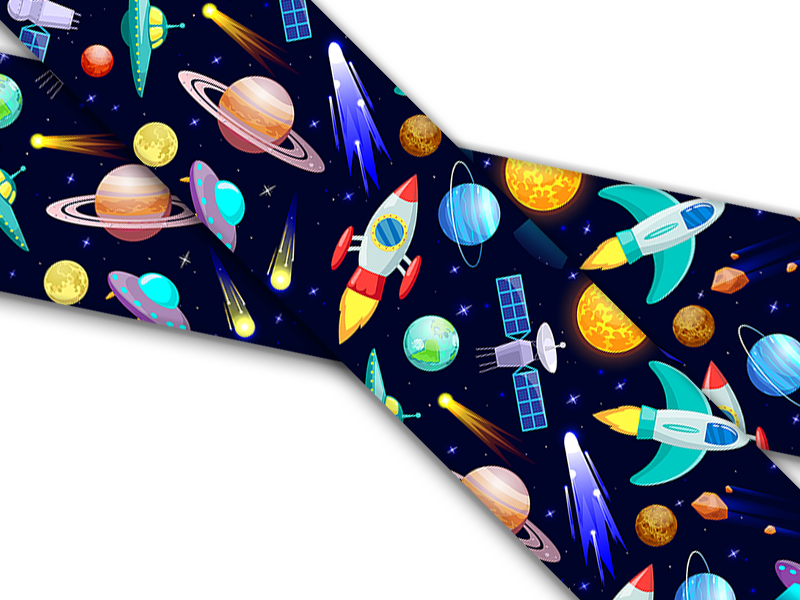 Biothane® mit UV Druck (US Import) Cartoon-Space