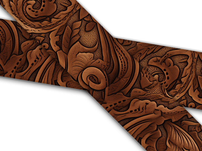 Biothane® mit UV Druck (US Import) Carved-Leather-Classic
