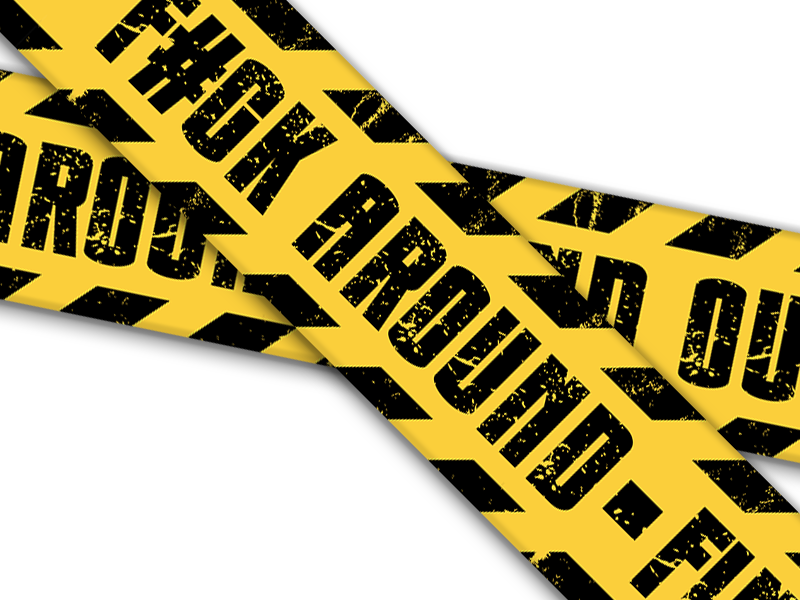 Biothane® mit UV Druck (US Import) Caution-Fafo