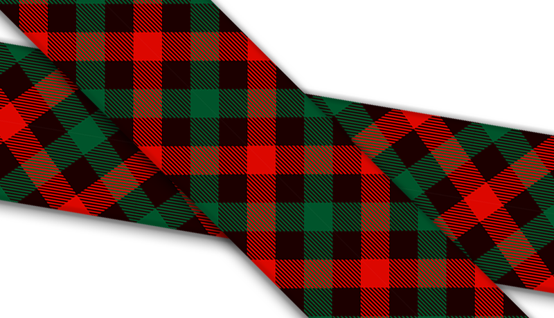 Biothane® mit UV Druck (US Import) Christmas-Buffalo-Plaid