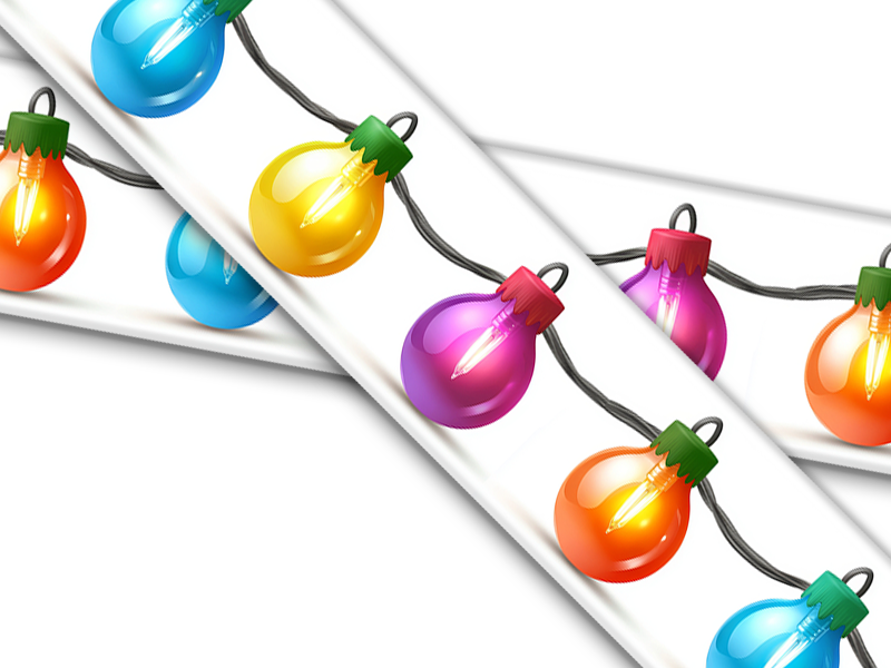 Biothane® mit UV Druck (US Import) Christmas-Lights