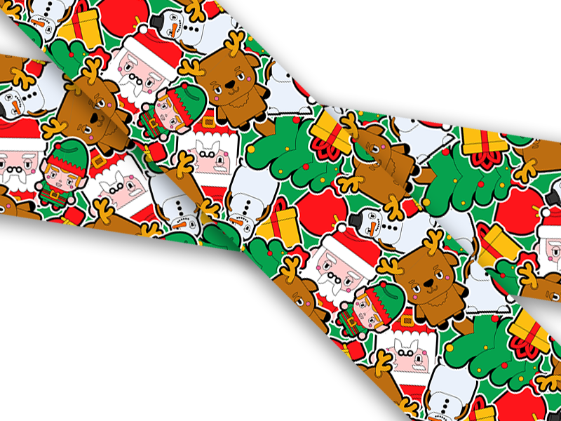 Biothane® mit UV Druck (US Import) Christmas-Stickers