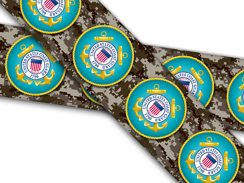 Biothane® mit UV Druck (US Import) Coast-Guard-Emblems