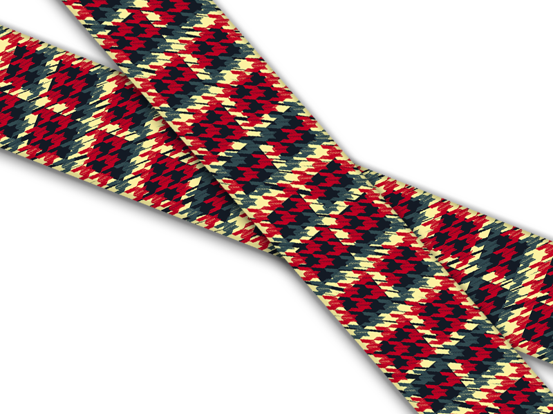 Biothane® with UV print (US import) Colorful-Houndstooth