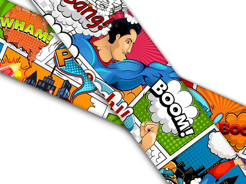 Biothane® with UV print (US import) Comic-Hero