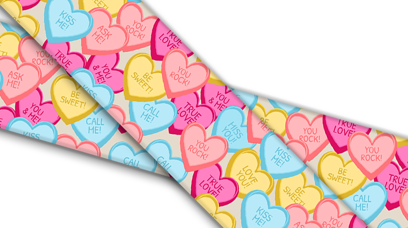 Biothane® avec impression UV « Conversation Hearts »