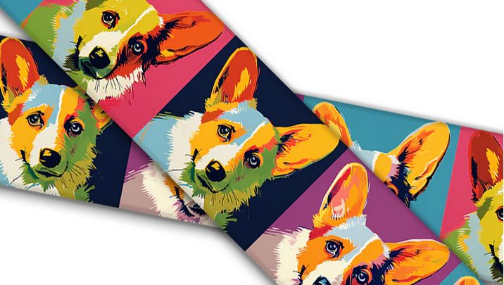 Biothane® mit UV Druck (US Import) Corgi Warhol