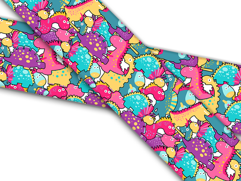 Biothane® mit UV Druck (US Import) Cute-Dinosaurs
