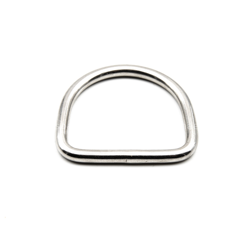 Anillo en D de acero inoxidable.