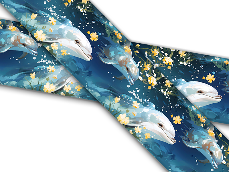Biothane® avec impression UV (importation américaine) Dauphins