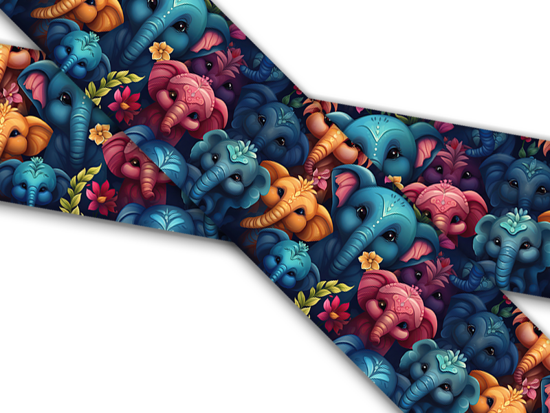 Biothane® with UV print (US Import) Elephants