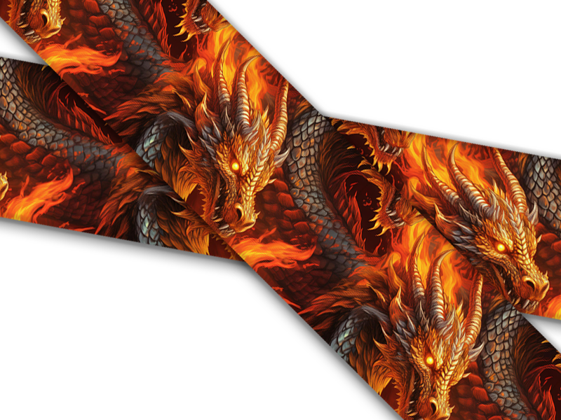 Biothane® con stampa UV (importazione USA) Fire-Dragons