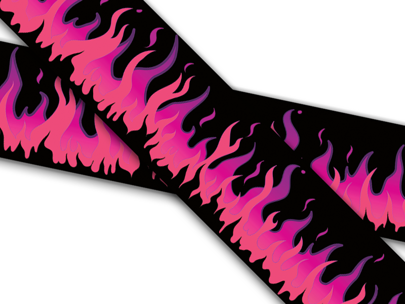 Biothane® with UV print (US import) Flamin-Hot-Blue