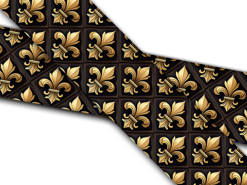 Biothane® with UV print (US import) Fleur-De-Lis