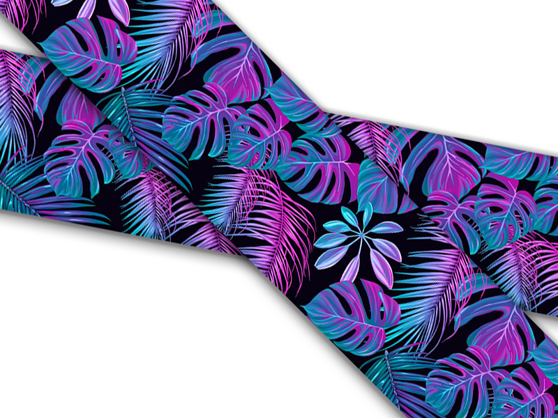 Biothane® con impresión UV (importado de EE. UU.) Palmas fucsia