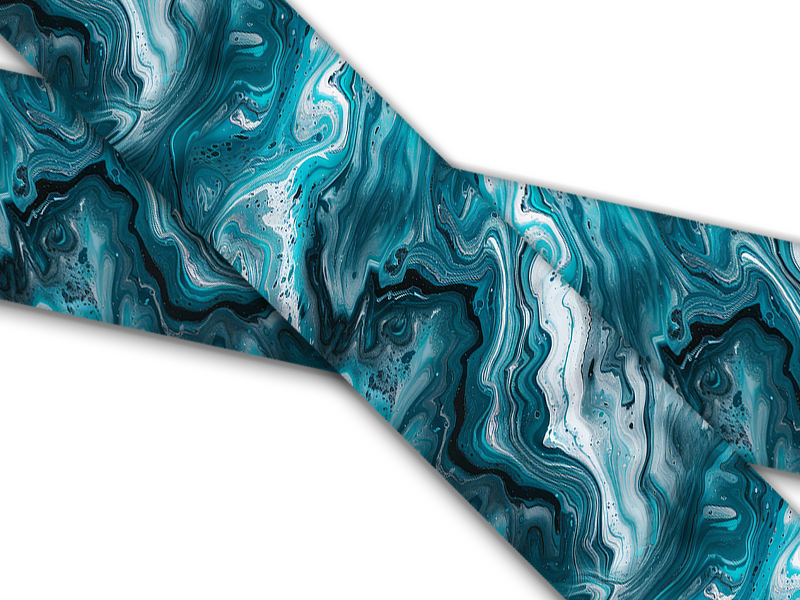 Biothane® with UV print (US import) carved leather crimson