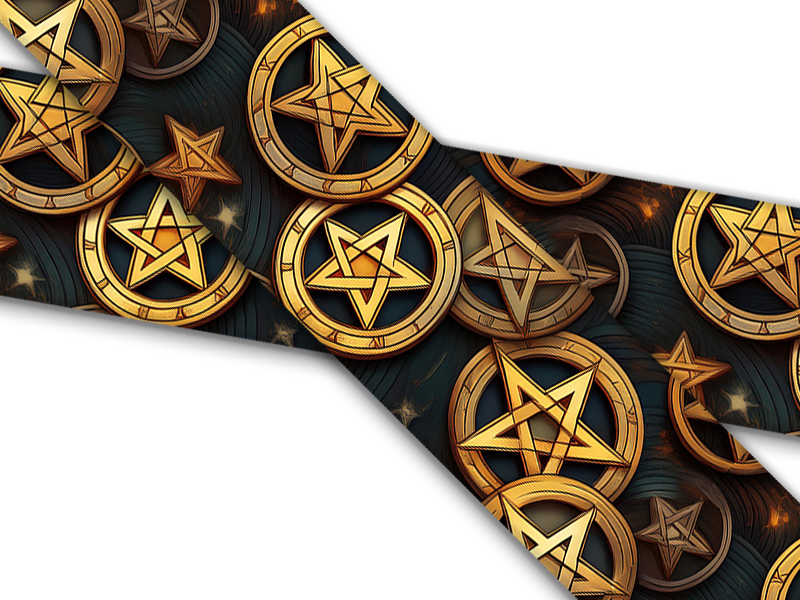 Biothane® mit UV Druck (US Import) Gold-Pentacle
