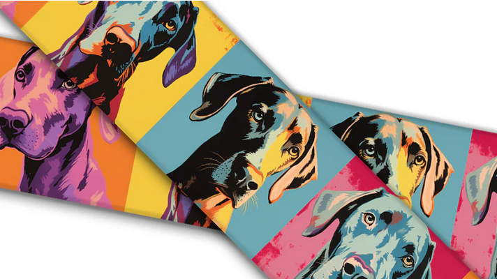 Biothane® with UV print (US import) carved leather crimson
