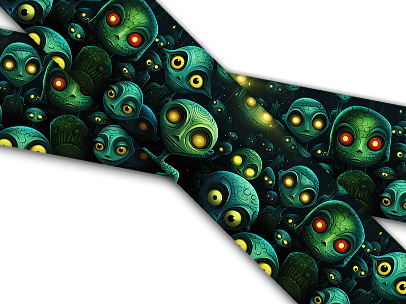 Biothane® with UV print (US import) Green-Aliens