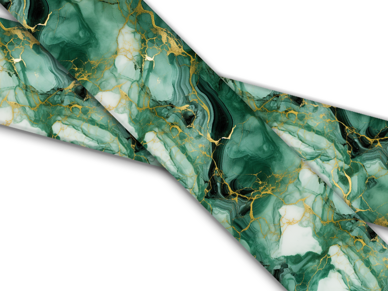 Biothane® with UV print (US import) Turquoise-Marble
