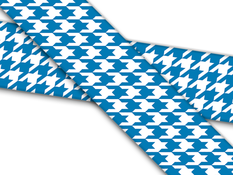 Biothane® mit UV Druck (US Import) Houndstooth-blue