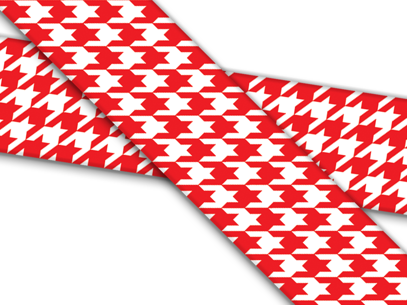 Biothane® mit UV Druck (US Import) Houndstooth-cherry