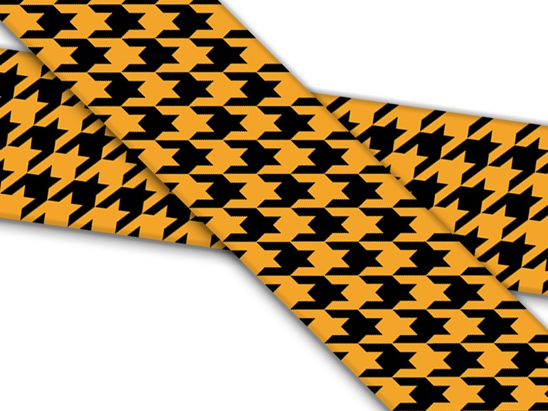 Biothane® mit UV Druck (US Import) Houndstooth-peach-black