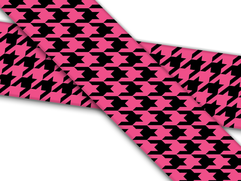 Biothane® mit UV Druck (US Import) Houndstooth-pink-black