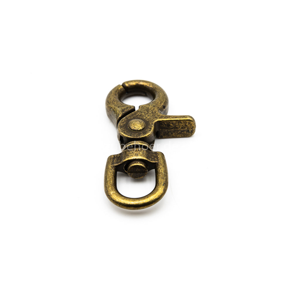 Scherenkarabiner Antik Messing